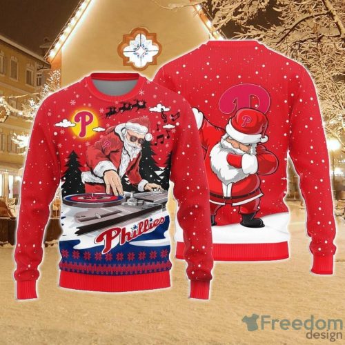 Christmas Sweater Philadelphia Phillies Christmas DJ Santa Dab Santa Limited Edition 3D SweaterA - 1