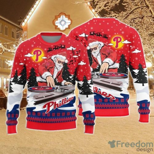 Christmas Sweater Philadelphia Phillies Christmas Funny DJ Santa Limited Edition 3D Sweater - 1