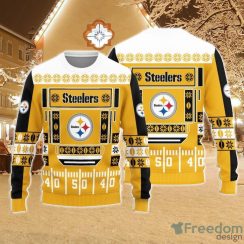 Christmas Sweater Pittsburgh Steelers Christmas Ball Snowfalke Pattern 3D Sweater