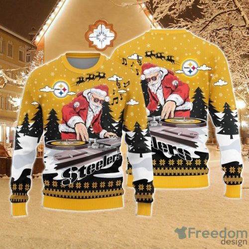 Christmas Sweater Pittsburgh Steelers Christmas Funny DJ Santa Limited Edition 3D Sweater - 1