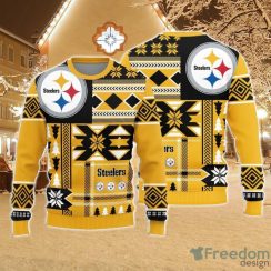 Christmas Sweater Pittsburgh Steelers Christmas Snowflakes Pattern Limited Edition 3D Sweater