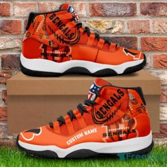 Cincinnati Bengals Custom Name NFL Air Jordan 11 Shoes Men And Women Sneakers