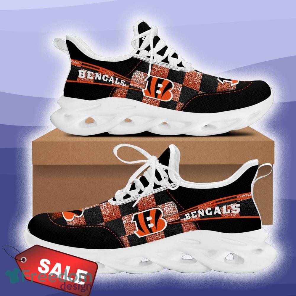 Cincinnati Bengals Logo Unique Cutting Running Sneaker Max Soul Shoes Gift  For Men And Women - YesItCustom