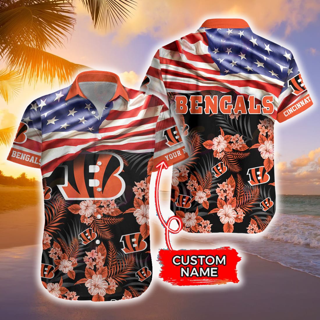 Personalized Cincinnati Bengals Stand For The The Flag Baseball