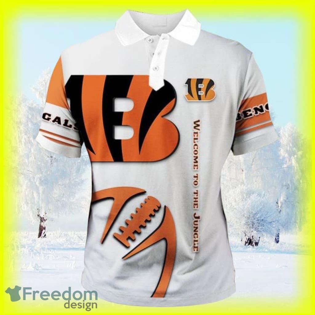 Cincinnati Bengals White Polo Shirt - T-shirts Low Price