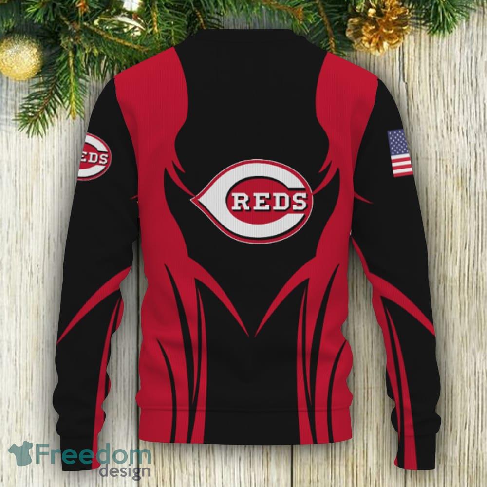 Cincinnati Reds Logo Custom Name For Football Fans Ugly Christmas Sweater  Christmas Gift - Freedomdesign