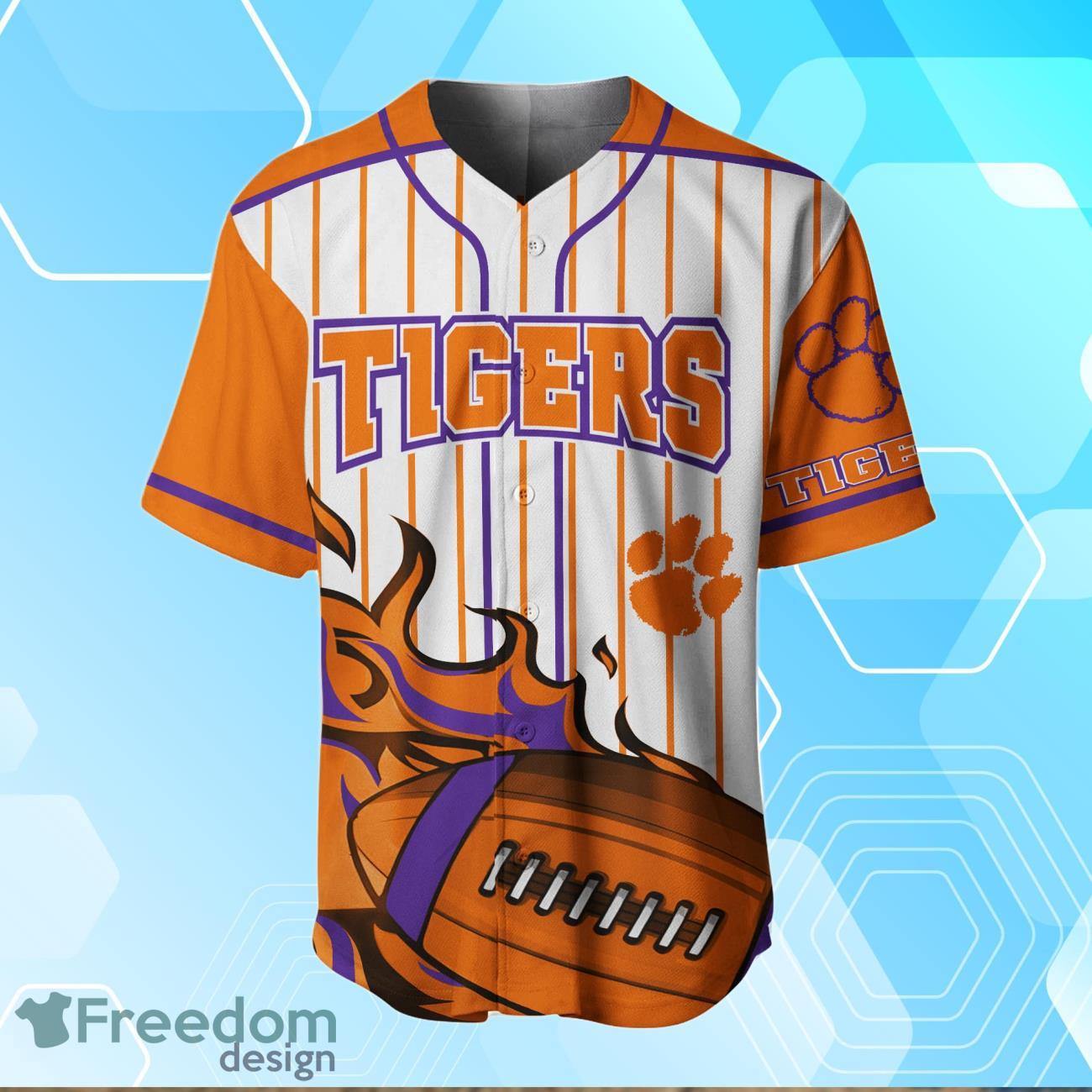 Clemson Tigers BaseBall Jersey Custom Number And Name - Freedomdesign