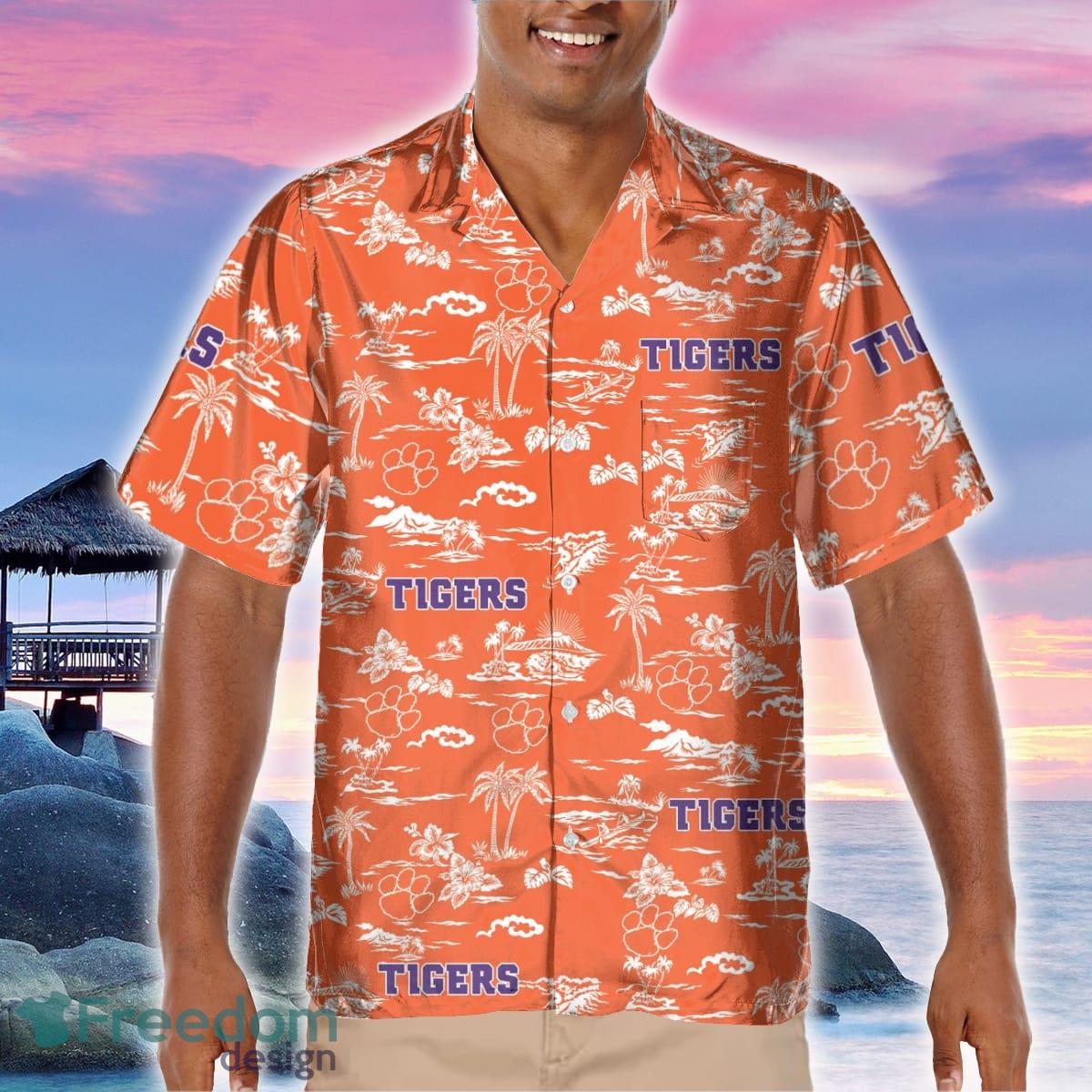 Clemson Tigers Tropical AOP Pocket Hawaiian Shirt For Men And Women Gift Summer Beach - Clemson Tigers Tropical AOP Pocket Hawaiian Shirt_1