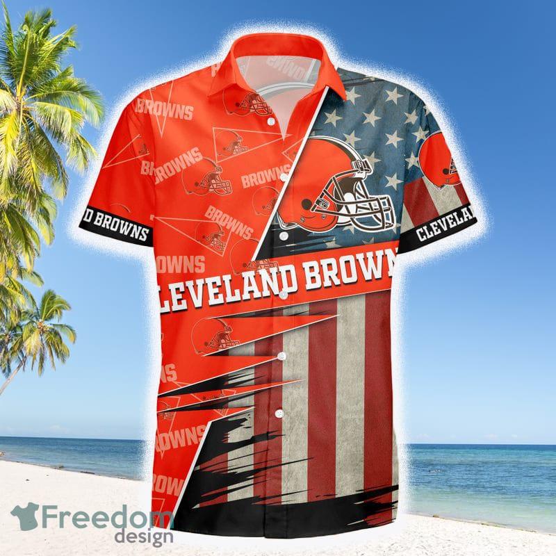 Nfl Cleveland Browns Orange Trendy Hawaiian Shirt V2 Aloha Shirt