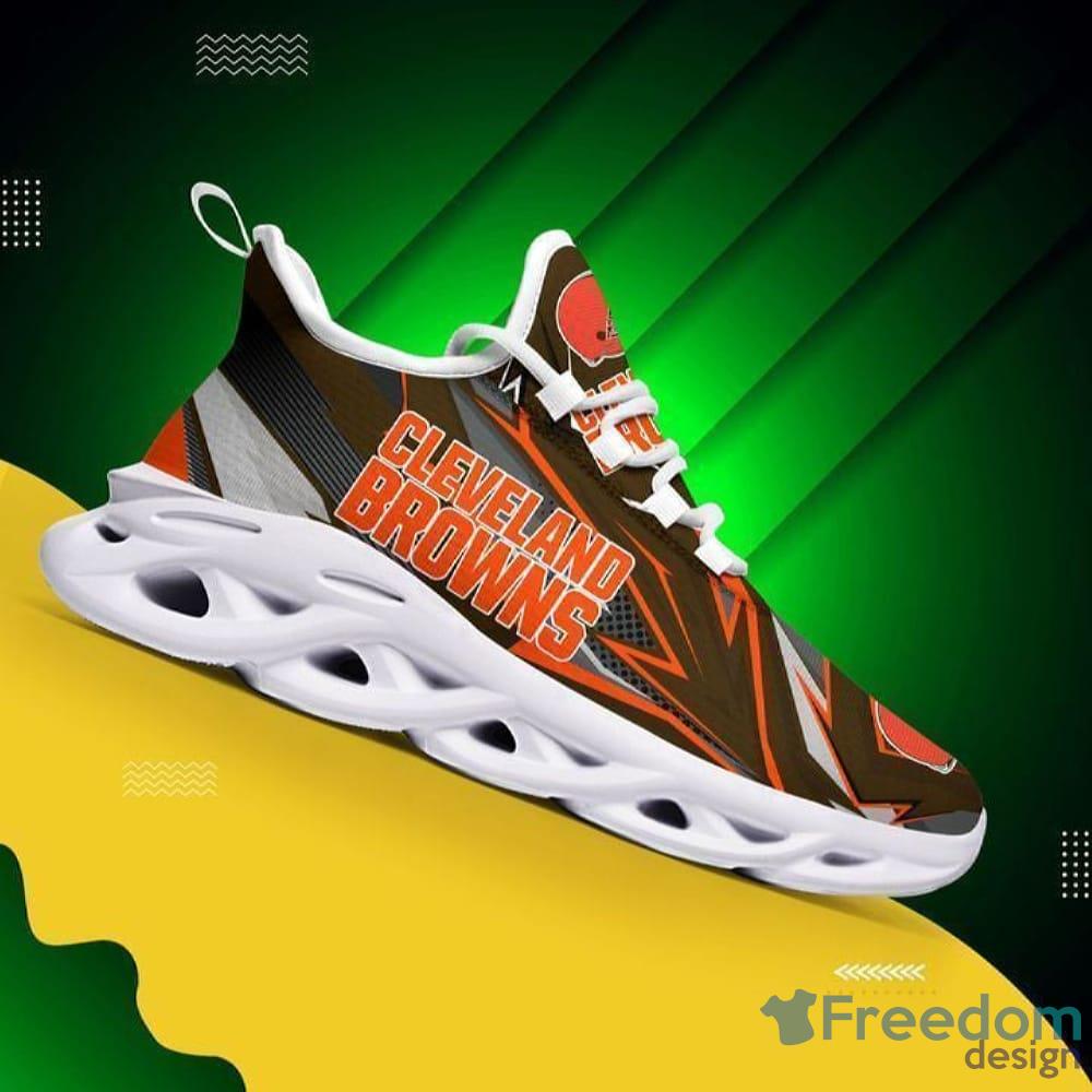 Cleveland Browns NFL Striped Style Special Max Soul Shoes Running Sneakers  For Men And Women - YesItCustom