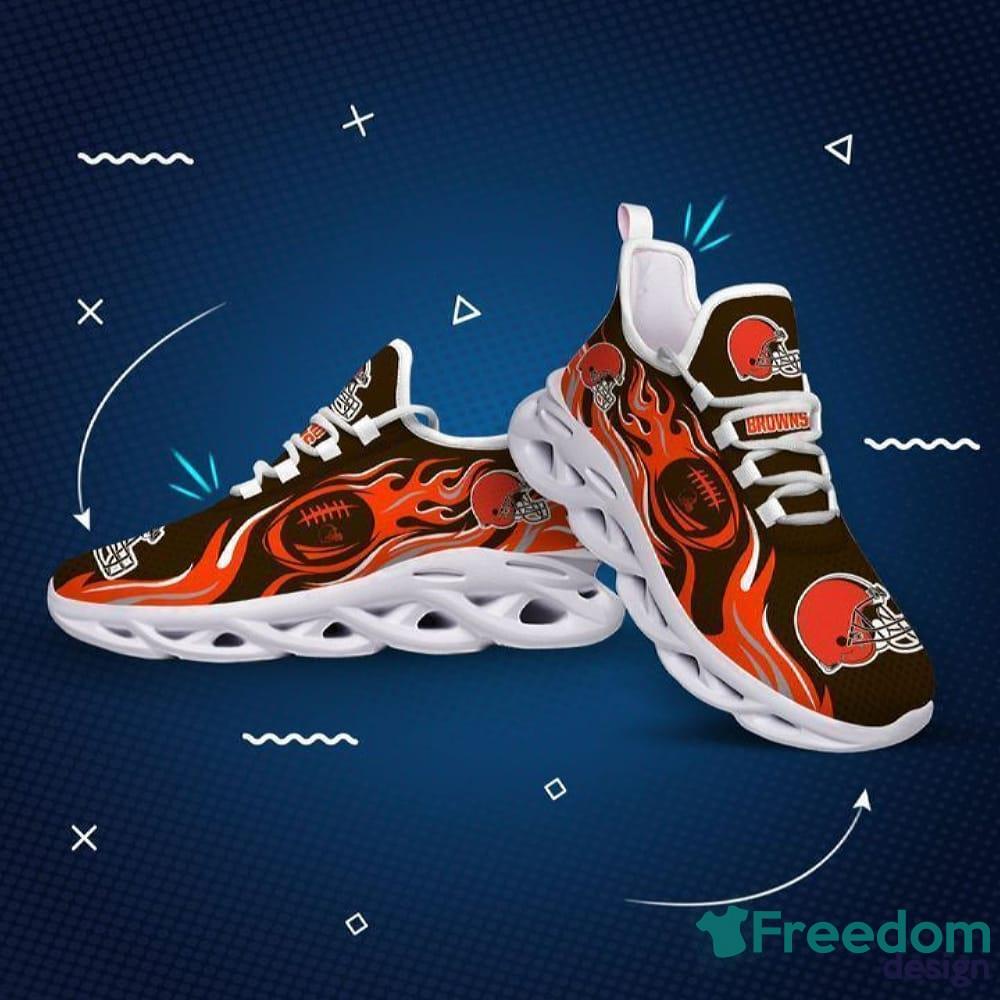 Cleveland Browns NFL Fire Ball Full Print AOP Print Max Soul Shoes