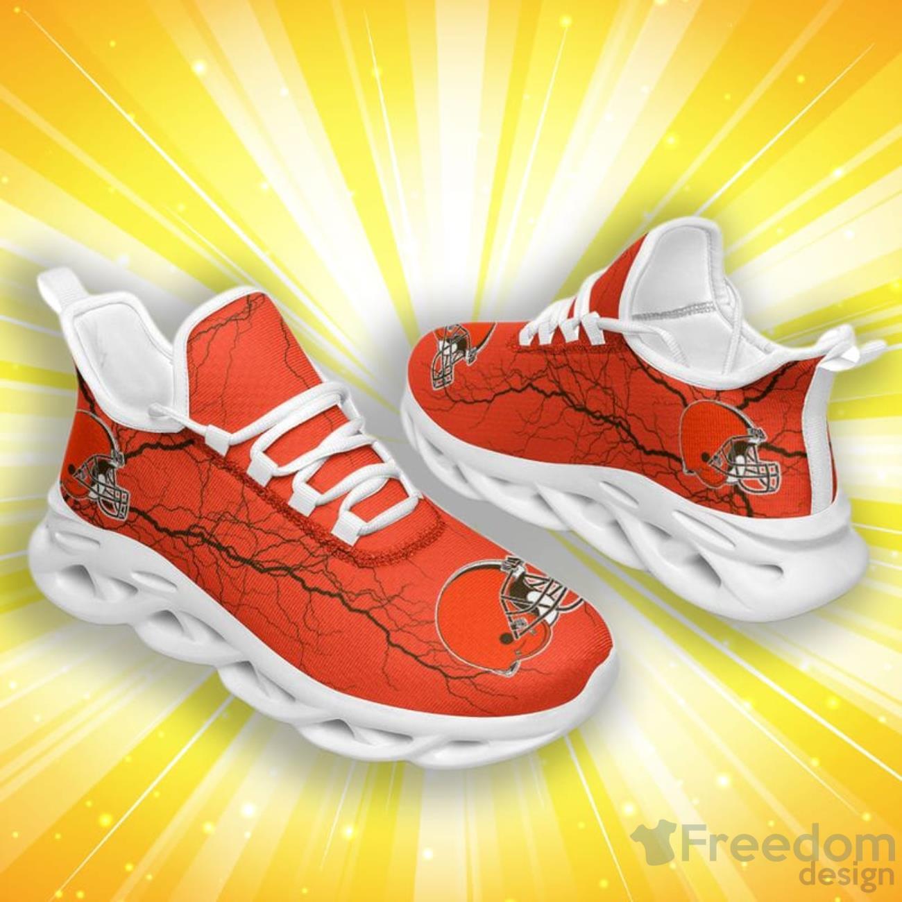 Cleveland Browns Lightning Pattern Max Soul Shoes Product Photo 1