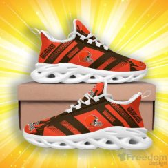 Cleveland Browns Stripe And Fire Pattern Max Soul Shoes Product Photo 2