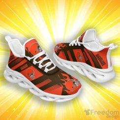 Cleveland Browns Stripe And Fire Pattern Max Soul Shoes Product Photo 1