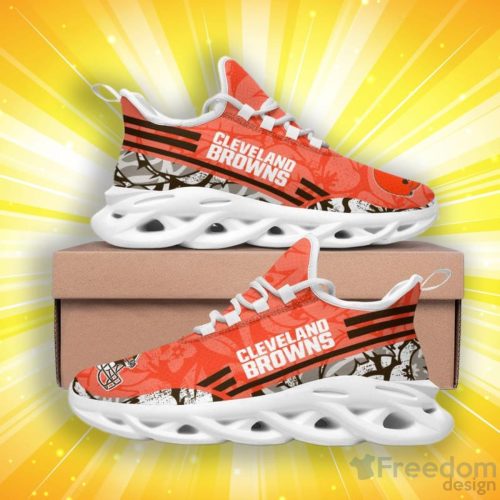 Cleveland Browns Tropical Flowers Max Soul Shoes Product Photo 2