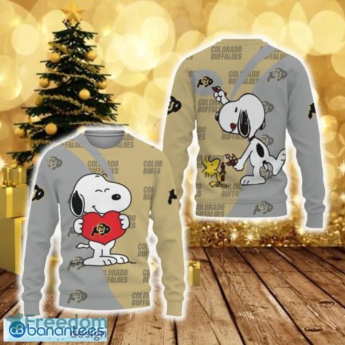 Colorado Buffaloes Snoopy Cute Heart American Sports Team Funny 3D Sweater For Men And Women Gift Christmas - Colorado Buffaloes Snoopy Cute Heart American Sports Team Funny 3D Sweater For Men And Women Gift Christmas