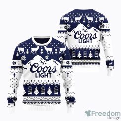 Coors Light Beer Ugly Christmas AOP Ugly Christmas Sweater Christtmas Holiday Gift Coors Ugly Xmas