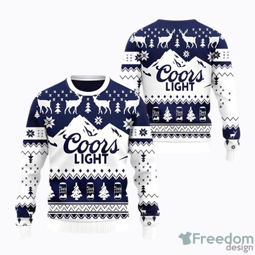 Coors Light Beer Ugly Christmas AOP Ugly Christmas Sweater Christtmas Holiday Gift Coors Ugly Xmas Product Photo 1