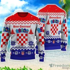 Croatia All Over Printed 3D Sweater Christmas Gift Christmas