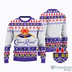 Crown Royal Whiskey AOP Ugly Christmas Sweater Christtmas Holiday Gift