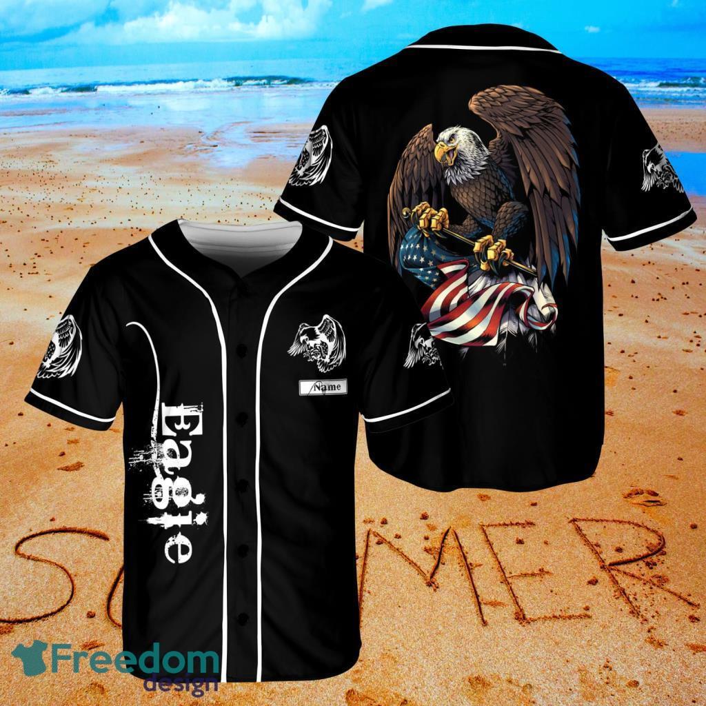 Custom Design Navy American With Eagle Baseball Jersey Shirt For Men And  Women - Freedomdesign