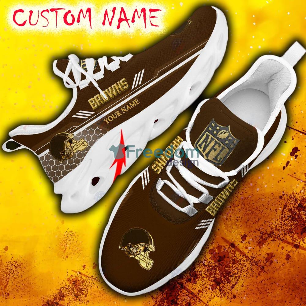 NFL Cleveland Browns Sport Sneakers Custom Name Max Soul Shoes Gift Fans -  Freedomdesign