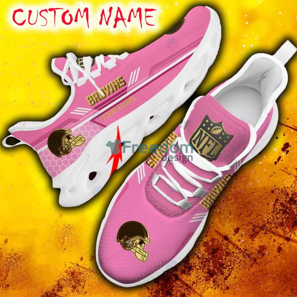 Cleveland Browns NFL Custom Name Angle Wings Max Soul Shoes For Men Women