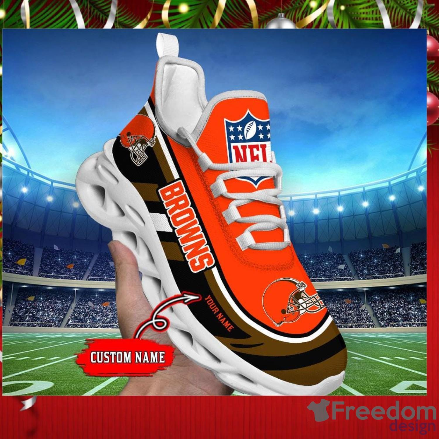 Cleveland Browns Max Soul Sneakers Custom Name Trending Sport Running Shoes  - Freedomdesign