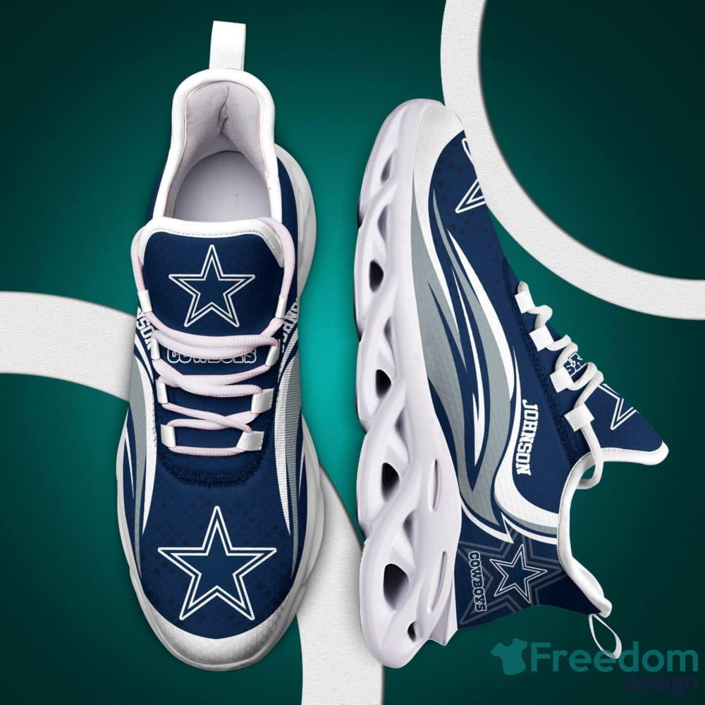 Dallas Cowboys Snow Ugly Christmas Snow Flowers Blue Color Sneakers Max  Soul Shoes For Fans Gift - Banantees