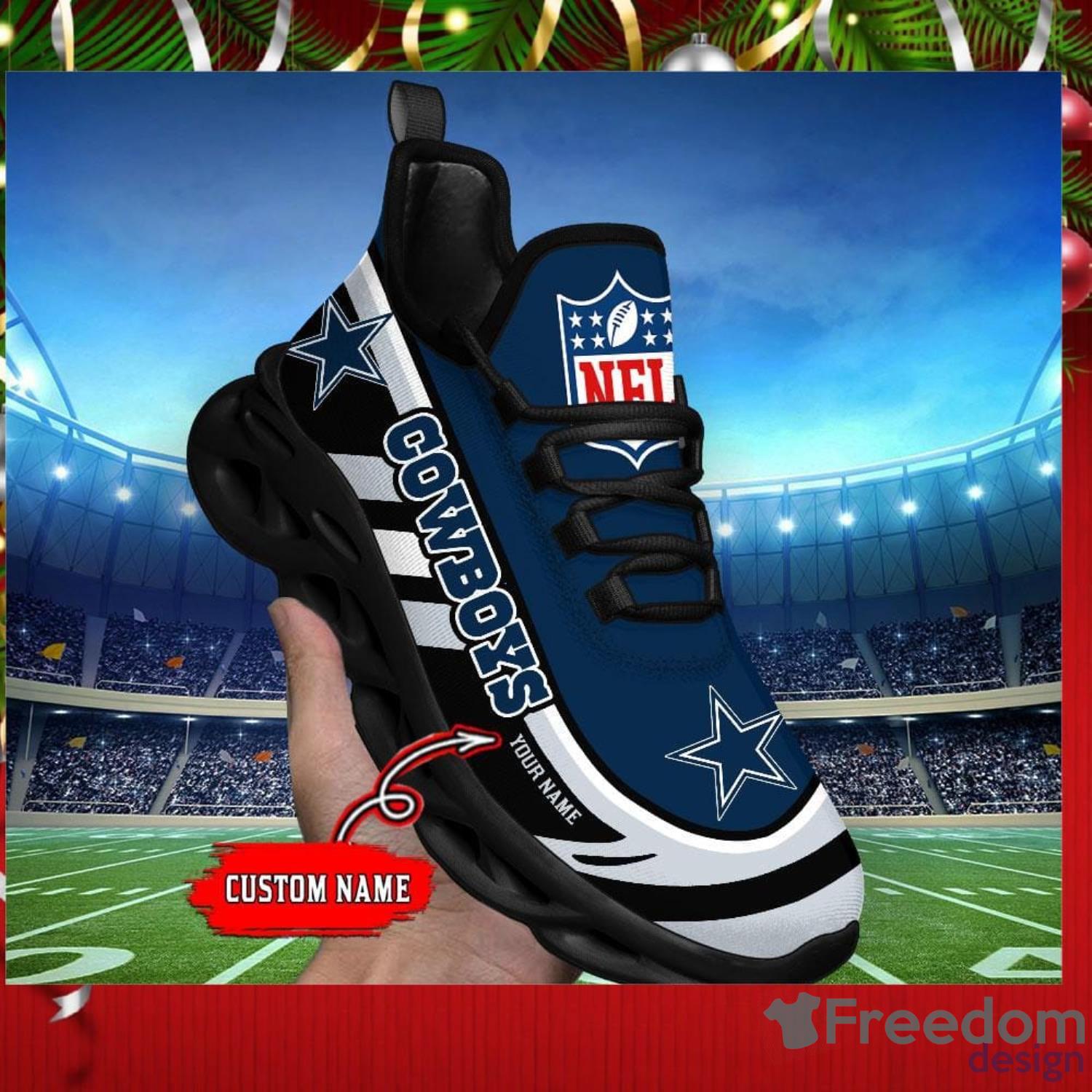 Dallas Cowboys Best Gift For NFL Fans Max Soul Shoes Custom Name For Men  And Women Running Sneakers - Freedomdesign