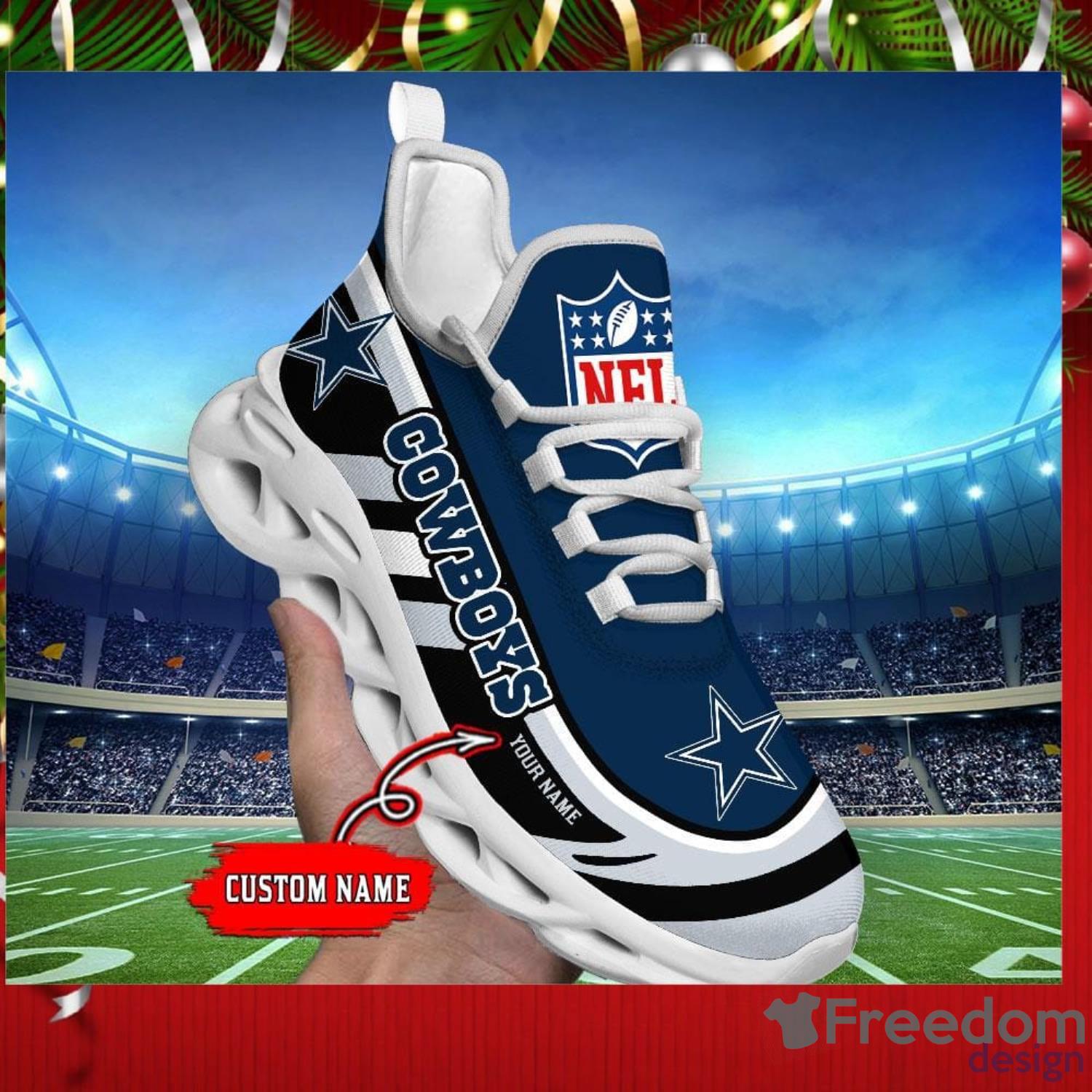 Dallas Cowboys Best Gift For NFL Fans Max Soul Shoes Custom Name For Men  And Women Running Sneakers - Freedomdesign