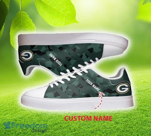 Custom Name Green Bay Packers Low Top Skater Shoes For Men And Women Gift Unisex Sneakers - Custom Name Green Bay Packers Low Top Skater Sneakers_2