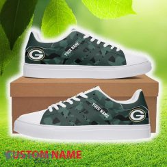 Custom Name Green Bay Packers Low Top Skater Shoes For Men And Women Gift Unisex Sneakers - Custom Name Green Bay Packers Low Top Skater Sneakers_1