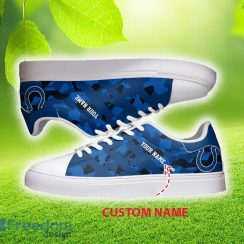 Custom Name Indianapolis Colts Low Top Skater Shoes For Men And Women Gift Unisex Sneakers - Custom Name Indianapolis Colts Low Top Skater Sneakers_2