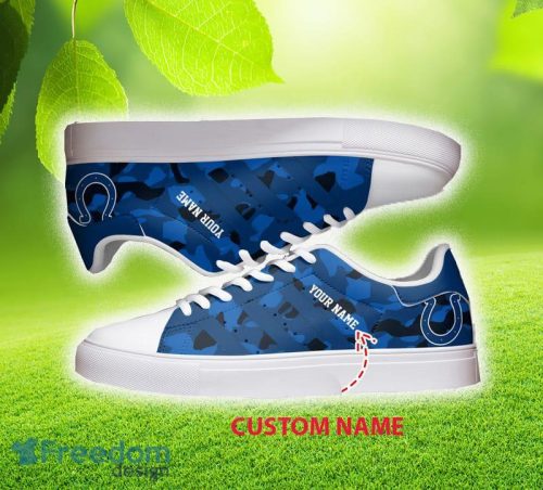 Custom Name Indianapolis Colts Low Top Skater Shoes For Men And Women Gift Unisex Sneakers - Custom Name Indianapolis Colts Low Top Skater Sneakers_2