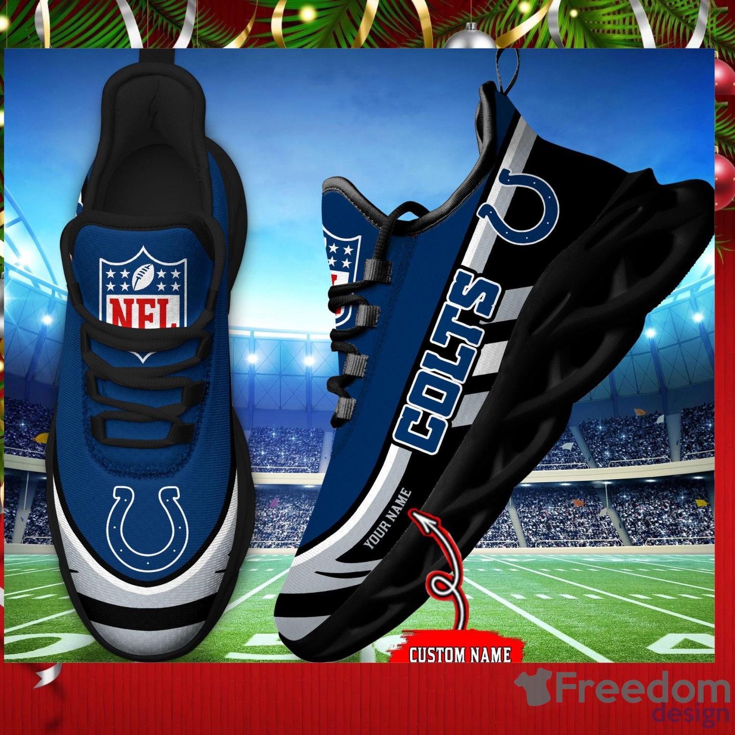 NFL Tennessee Titans Custom Name Navy Blue Max Soul Shoes Gift For Fans