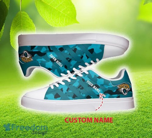 Custom Name Jacksonville Jaguars Low Top Skater Shoes For Men And Women Gift Unisex Sneakers - Custom Name Jacksonville Jaguars Low Top Skater Sneakers_2