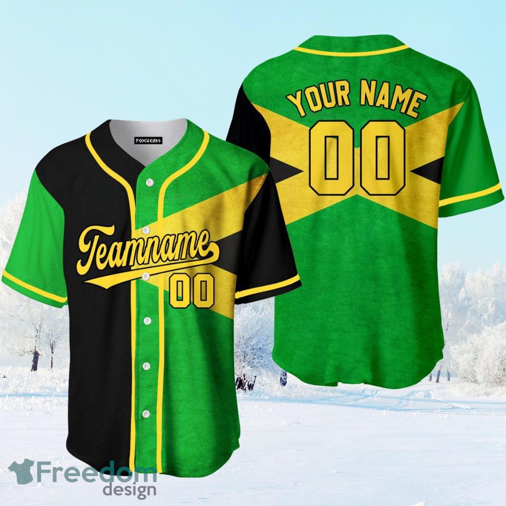 Custom Name Green Tartan Pattern Neon Green Custom Name Baseball Jerseys  Shirt - Freedomdesign