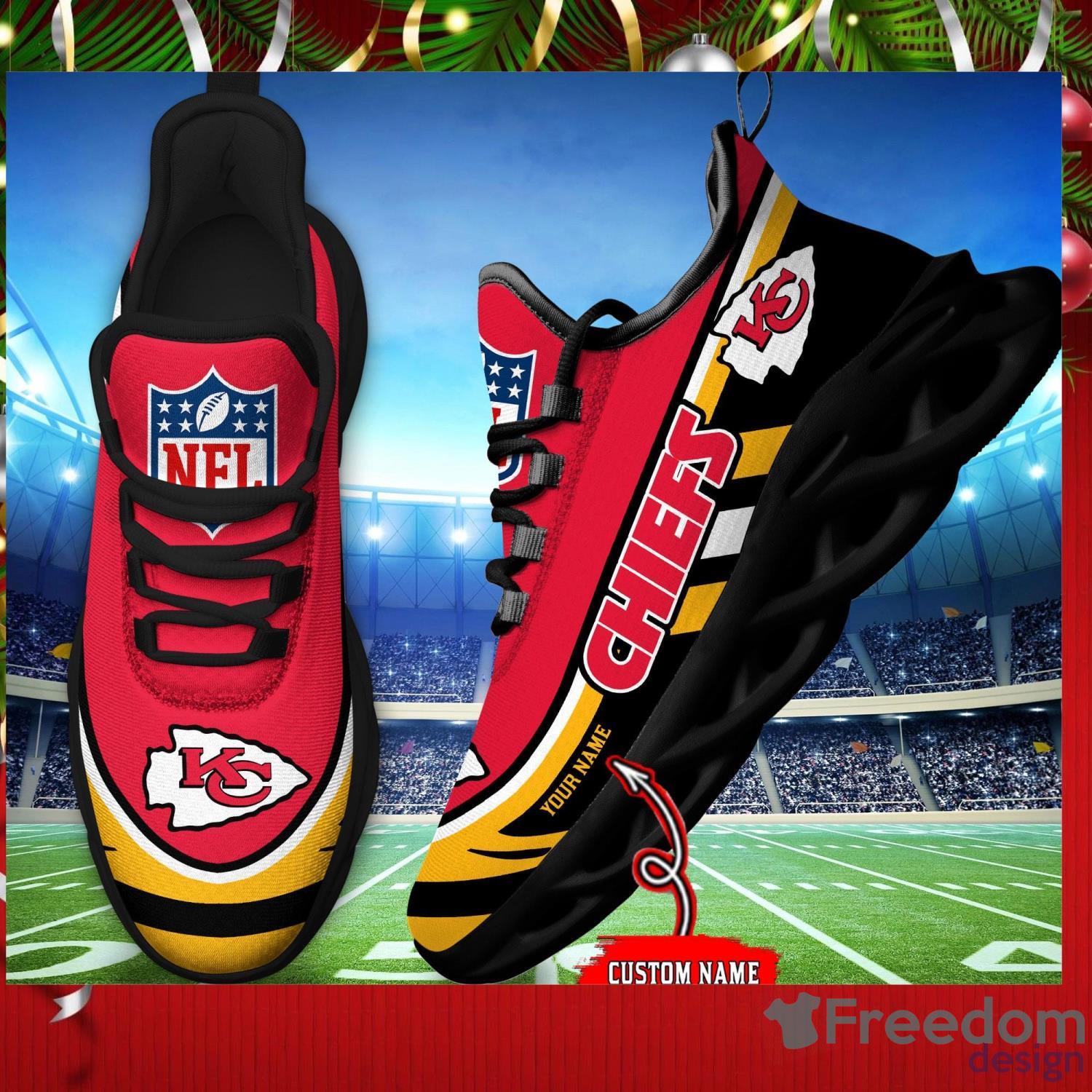 Kansas City Chiefs Custom Name NFL Max Soul Shoes Gift For Fans