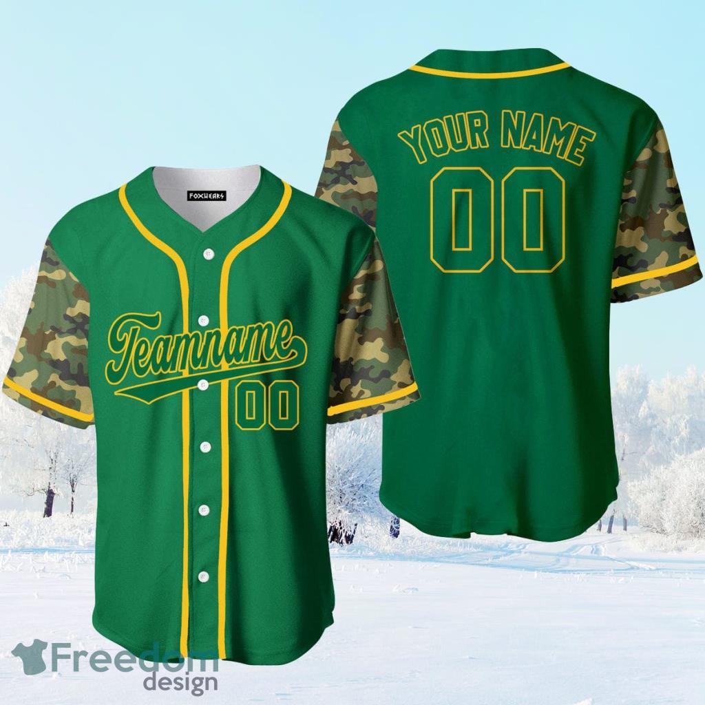 Custom Name Cream Kelly Green Red Baseball Jerseys Shirt - Freedomdesign