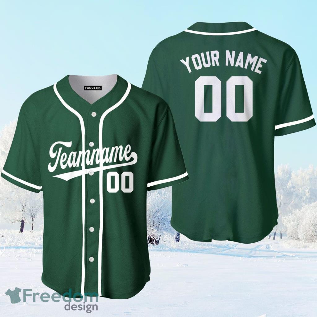 Custom Name Green Tartan Pattern White Green Custom Name Baseball