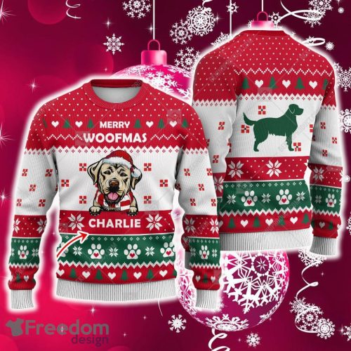 Custom Name Labrador Retriever Dog Paw Heart Animal Neckline Ugly Sweater Funny For Family Holidays Christmas - Custom Name Labrador Retriever Dog Paw Heart Animal Neckline Ugly Sweater Funny For Family Holidays Christmas