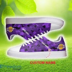 Custom Name Los Angeles Lakers Low Top Skater Shoes For Men And Women Gift Unisex Sneakers - Custom Name Los Angeles Lakers Low Top Skater Sneakers_2