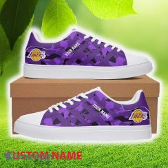 Custom Name Los Angeles Lakers Low Top Skater Shoes For Men And Women Gift Unisex Sneakers - Custom Name Los Angeles Lakers Low Top Skater Sneakers_1