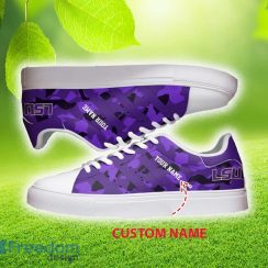 Custom Name LSU Tigers Low Top Skater Shoes For Men And Women Gift Unisex Sneakers - Custom Name LSU Tigers Low Top Skater Sneakers_2