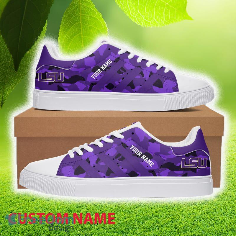 Custom Name LSU Tigers Low Top Skater Shoes For Men And Women Gift Unisex Sneakers - Custom Name LSU Tigers Low Top Skater Sneakers_1