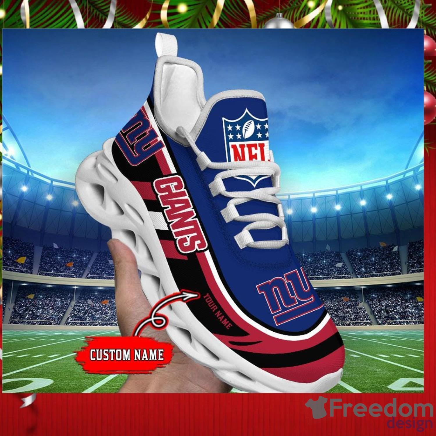 New York Giants Custom Name Tie Dye Max Soul Sneaker Shoes For Fans