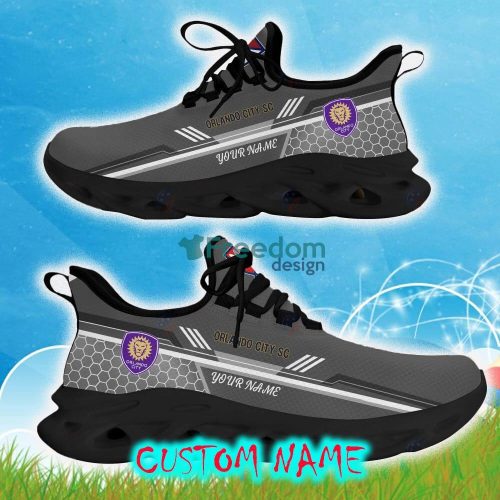 Custom Name Orlando City SC Grey Color Best Running Shoes For Fans Gift Men And Women Clunky Sneakers - Orlando City SC Chunky Shoes Personalized Photo 3