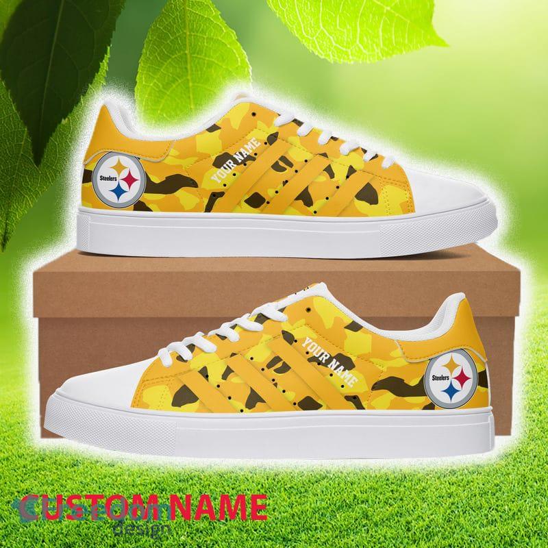 Pittsburgh Steelers Logo-Pattern Zipper Canvas Sneakers