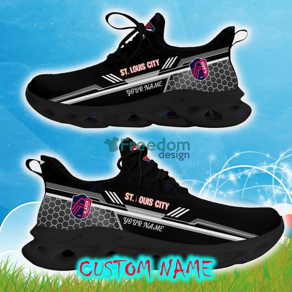 Custom Name St. Louis City SC Black Color Best Running Shoes For Fans Gift  Men And Women Clunky Sneakers - Freedomdesign